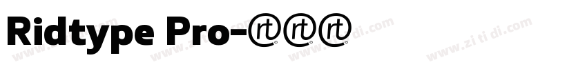 Ridtype Pro字体转换